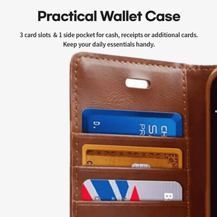 Goospery Mercury Blue Moon Diary Wallet Leather Case For iPhone 11 - Brown - GR Phones