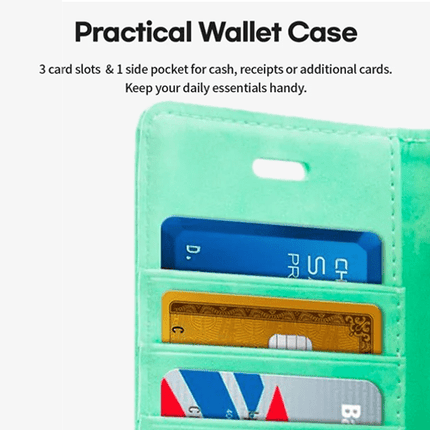 Goospery Mercury Blue Moon Diary Wallet Leather Case For iPhone 11 - Mint - GR Phones