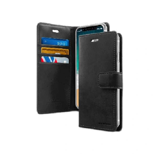Goospery Mercury Blue Moon Diary Wallet Leather Case For iPhone 11 Pro - Black - GR Phones