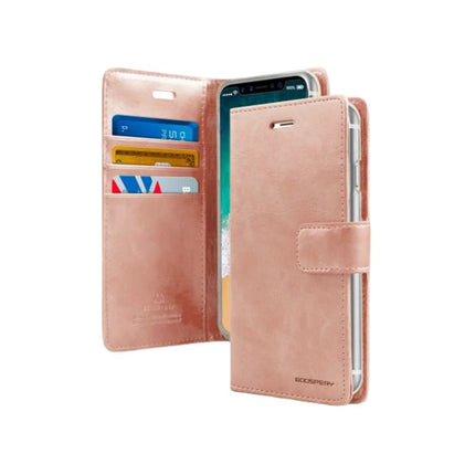 Goospery Mercury Blue Moon Diary Wallet Leather Case For iPhone 12 Pro Max - GR Phones