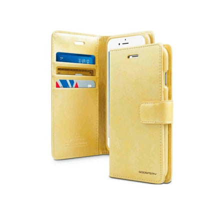 Goospery Mercury Blue Moon Diary Wallet Leather Case For iPhone 13 - GR Phones