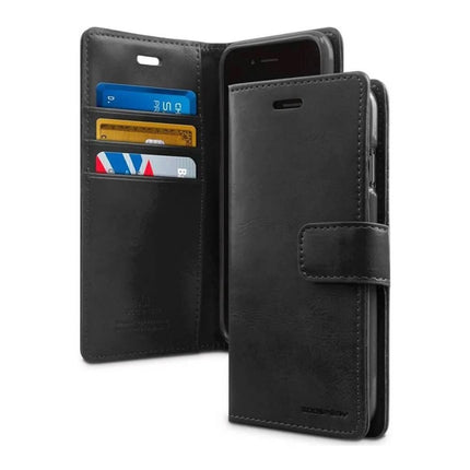 Goospery Mercury Blue Moon Diary Wallet Leather Case For iPhone 13 - GR Phones