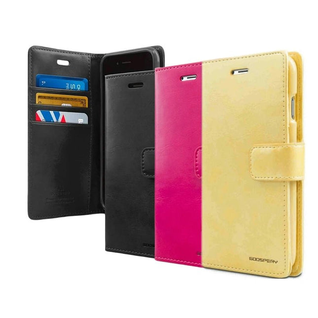 Goospery Mercury Blue Moon Diary Wallet Leather Case For iPhone 13 - GR Phones