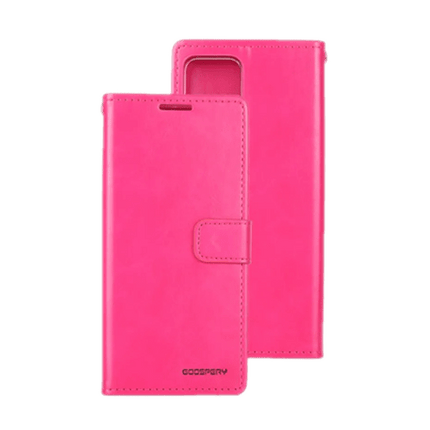 Goospery Mercury Blue Moon Diary Wallet Leather Case For iPhone 13 - Hot Pink - GR Phones