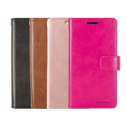 Goospery Mercury Blue Moon Diary Wallet Leather Case For iPhone 14 Plus - GR Phones