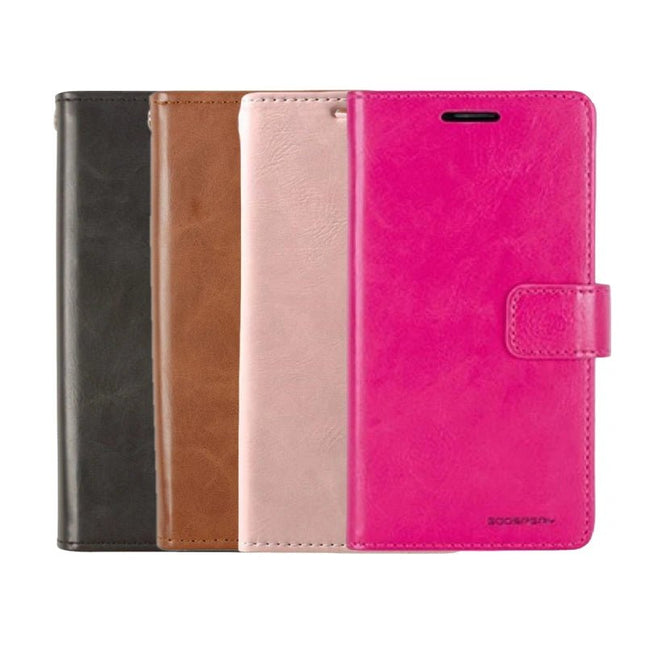 Goospery Mercury Blue Moon Diary Wallet Leather Case For iPhone 14 Plus - GR Phones