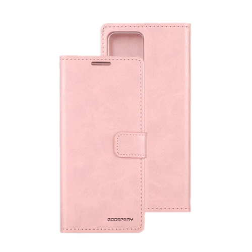 Goospery Mercury Blue Moon Diary Wallet Leather Case For iPhone 14 Plus - Rose Gold - GR Phones