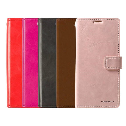 Goospery Mercury Blue Moon Diary Wallet Leather Case For iPhone 14 Pro Max - GR Phones