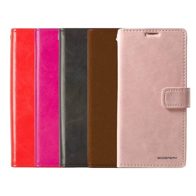 Goospery Mercury Blue Moon Diary Wallet Leather Case For iPhone 14 Pro Max - GR Phones