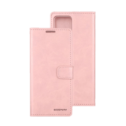 Goospery Mercury Blue Moon Diary Wallet Leather Case For iPhone 14 Pro - Rose Gold - GR Phones