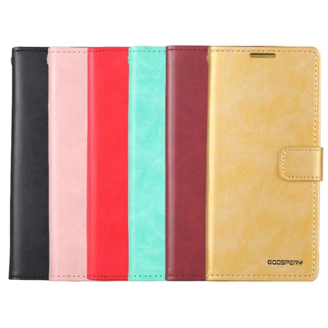 Goospery Mercury Blue Moon Diary Wallet Leather Case For iPhone 15 - GR Phones