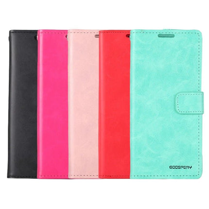 Goospery Mercury Blue Moon Diary Wallet Leather Case For iPhone 15 Pro - GR Phones