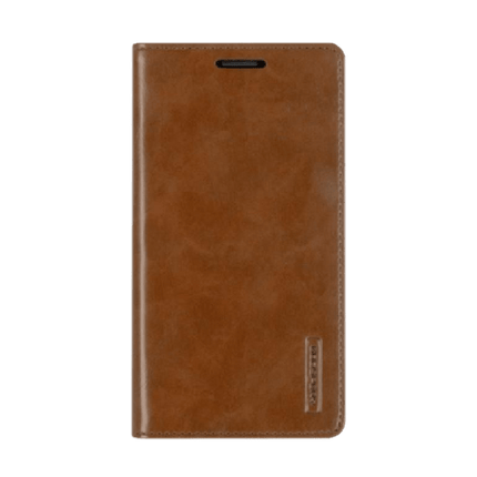 Goospery Mercury Blue Moon FLIP Wallet Leather Case For iPhone 12 Mini - Brown - GR Phones