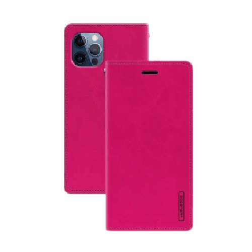 Goospery Mercury Blue Moon FLIP Wallet Leather Case For iPhone 12 Mini - Hot Pink - GR Phones