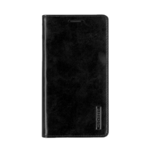 Goospery Mercury Blue Moon FLIP Wallet Leather Case For iPhone 12/12 Pro - Black - GR Phones