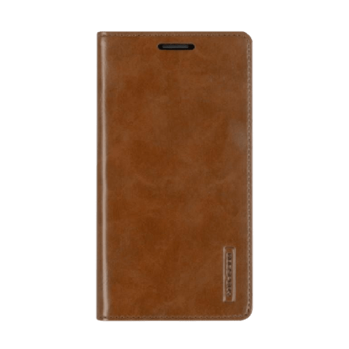 Goospery Mercury Blue Moon FLIP Wallet Leather Case For iPhone 12/12 Pro - Brown - GR Phones