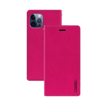 Goospery Mercury Blue Moon FLIP Wallet Leather Case For iPhone 12/12 Pro - Hot Pink - GR Phones
