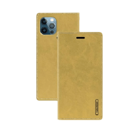 Goospery Mercury Blue Moon FLIP Wallet Leather Case For iPhone 13 Mini - Gold - GR Phones