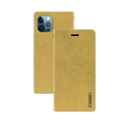 Goospery Mercury Blue Moon FLIP Wallet Leather Case For iPhone 13 Pro Max - Gold - GR Phones