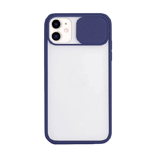 Goospery Mercury Camera Slide Peach Garden Bumper Case For iPhone 12 Mini - Navy - GR Phones