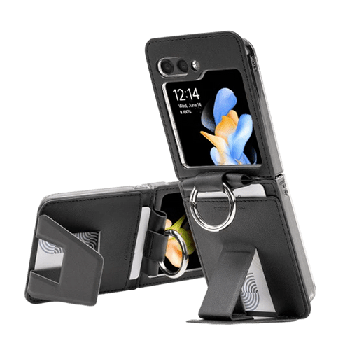 Goospery Mercury Easy Standing Diary Case Cover For Galaxy Z Flip 6 - Black - GR Phones