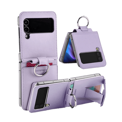 Goospery Mercury Easy Standing Diary Wallet Case For Galaxy Z Flip 5 - Purple - GR Phones