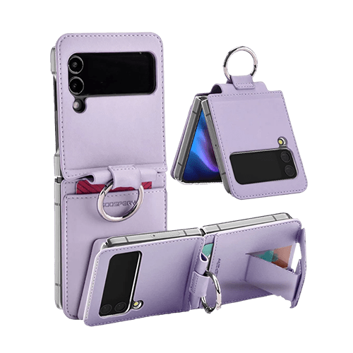 Goospery Mercury Easy Standing Diary Wallet Case For Galaxy Z Flip 5 - Purple - GR Phones