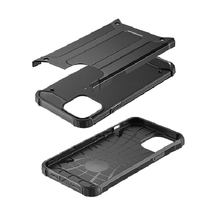Goospery Mercury Heavy Duty Metallic Armour Case For iPhone 12 Pro Max - Black - GR Phones