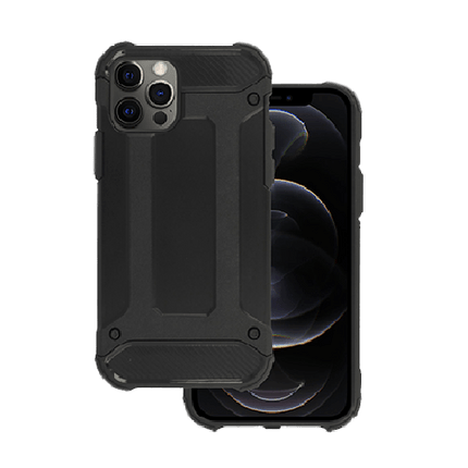 Goospery Mercury Heavy Duty Metallic Armour Case For iPhone 12 Pro Max - Black - GR Phones