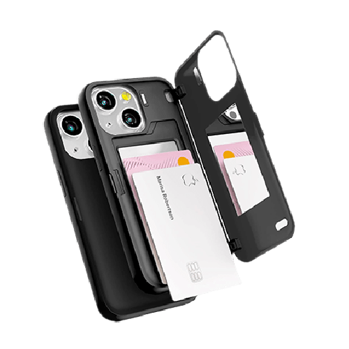 Goospery Mercury Magnetic Door Bumper Case with Card Slot For iPhone 11 Pro Max - Black - GR Phones