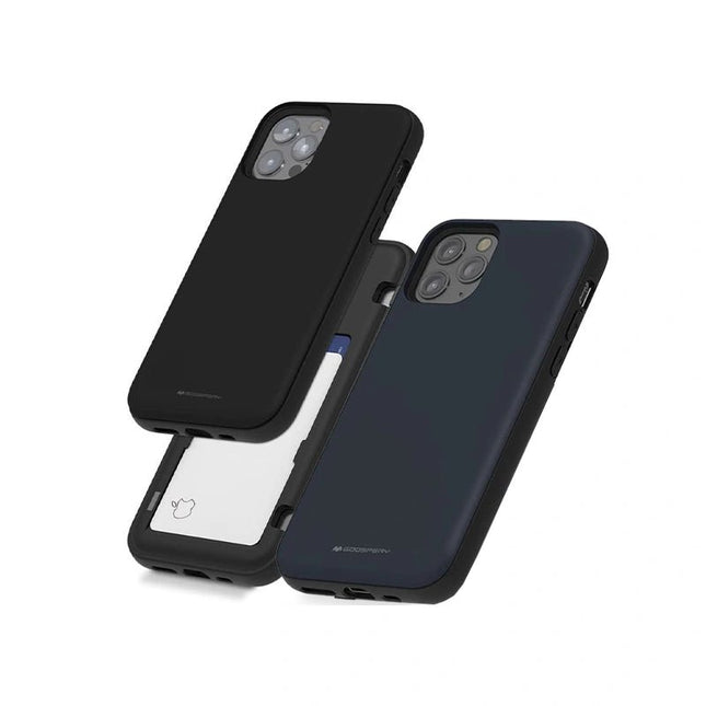 Goospery Mercury Magnetic Door Bumper Case with Card Slot For iPhone 12 Mini - GR Phones
