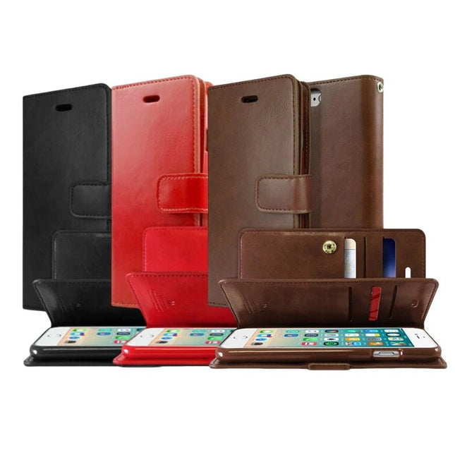 Goospery Mercury Mansoor Diary Wallet Leather Flip Case For iPhone 7 Plus/ 8 Plus - GR Phones