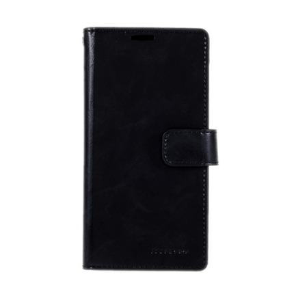Goospery Mercury Mansoor Diary Wallet Leather Flip Case For iPhone XS Max - Black - GR Phones