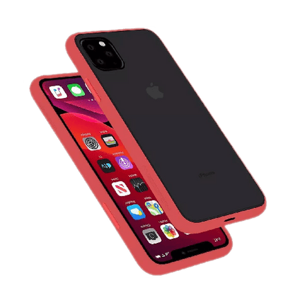 Goospery Mercury Peach Garden Bumper Matt Shockproof Protective Back Cover For iPhone 13 Mini - Red/Red - GR Phones