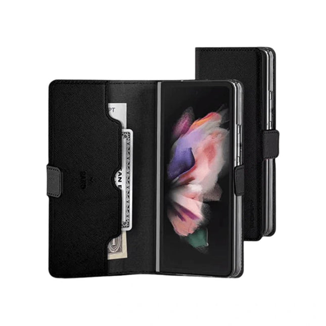 Goospery Mercury Premium Diary Cover For Galaxy Z Fold 6 - Black - GR Phones