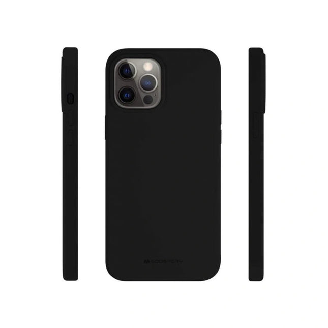 Goospery Mercury Silicone Back Case For iPhone 13 Mini - Black - GR Phones