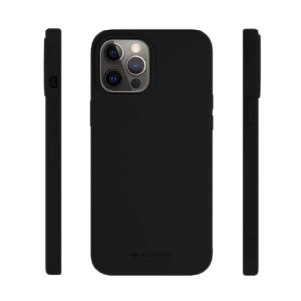 Goospery Mercury Silicone Case Cover For iPhone 13 Pro - Black - GR Phones