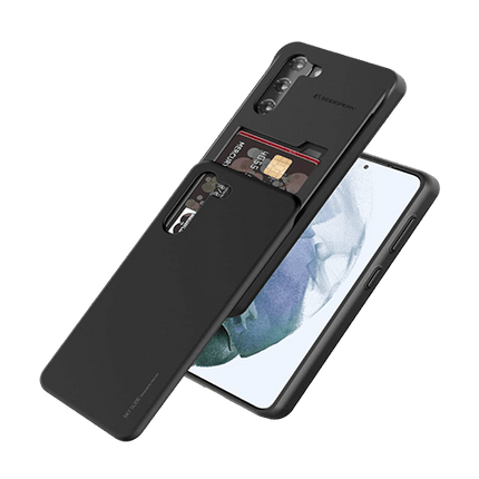 Goospery Mercury Sky Slide Bumper Case Cover With Card Slot for Galaxy S21 - GR Phones