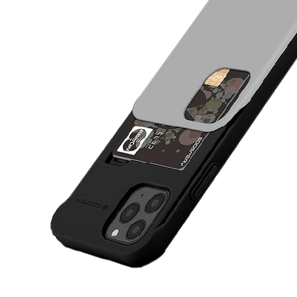 Goospery Mercury Sky Slide Bumper Case Cover With Card Slot for iPhone 12 Pro Max - Silver - GR Phones