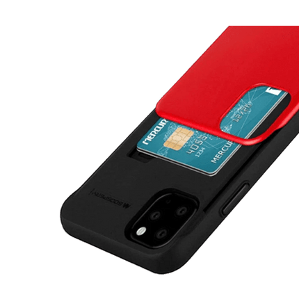 Goospery Mercury Sky Slide Bumper Case Cover With Card Slot for iPhone 14 - Black - GR Phones