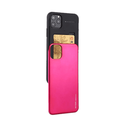 Goospery Mercury Sky Slide Bumper Case With Card Slot for iPhone 13 Mini - Hot Pink - GR Phones