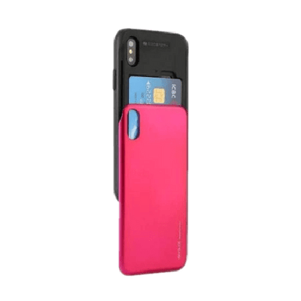 Goospery Mercury Sky Slide Bumper Case With Card Slot for iPhone 13 Mini - Hot Pink - GR Phones