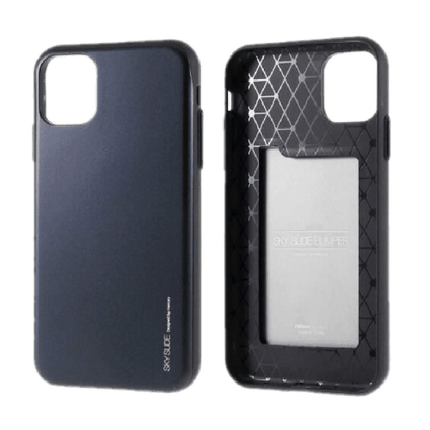 Goospery Mercury Sky Slide Bumper Case With Card Slot for iPhone 13 Pro - Black - GR Phones