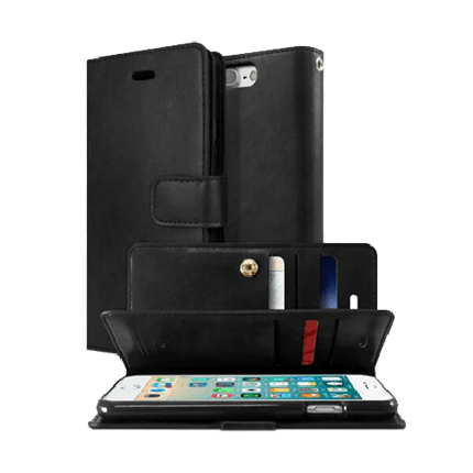 Goospery Mercury Sonata Diary Wallet Leather Flip Case Cover For iPhone 11 Pro Max - Black - GR Phones