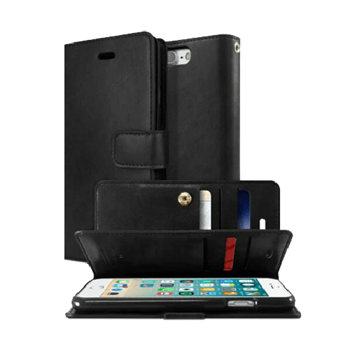 Goospery Mercury Sonata Diary Wallet Leather Flip Case Cover For iPhone 11 Pro Max - Black - GR Phones