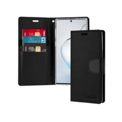 Goospery Mercury Sonata Diary Wallet Leather Flip Case Cover For iPhone 6 Plus/ 6S Plus - Black - GR Phones