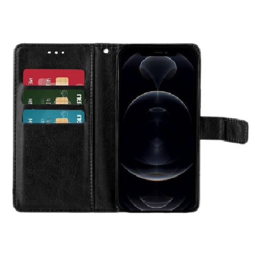 Goospery Mercury Super Diary Leather Case For iPhone 13 Pro Max - Black - GR Phones
