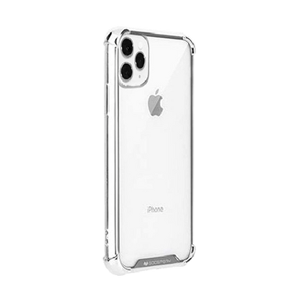 Goospery Mercury Transparent Wonder Protective Case Cover With Metal Plating For iPhone 11 Pro Max - Silver - GR Phones
