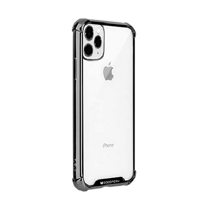 Goospery Mercury Transparent Wonder Protective Case With Metal Plating For iPhone 11 Pro - Black - GR Phones