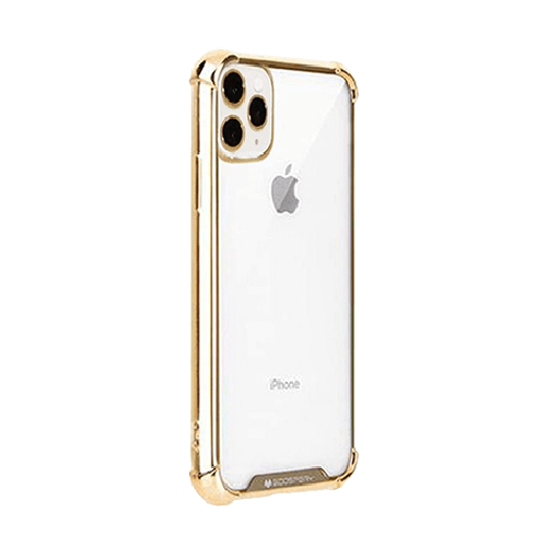Goospery Mercury Transparent Wonder Protective Case With Metal Plating For iPhone 11 Pro - Gold - GR Phones